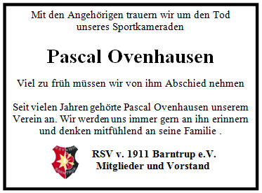 Wir trauern…