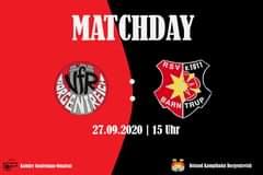 Bild könnte enthalten: Text „MATCHDAY RSV v.1911 BARN TRUP RGENIRES 27.09.2020| 15 Uhr KohderSouleiman-Omairat Roland Kampfbahn Borgentreich“